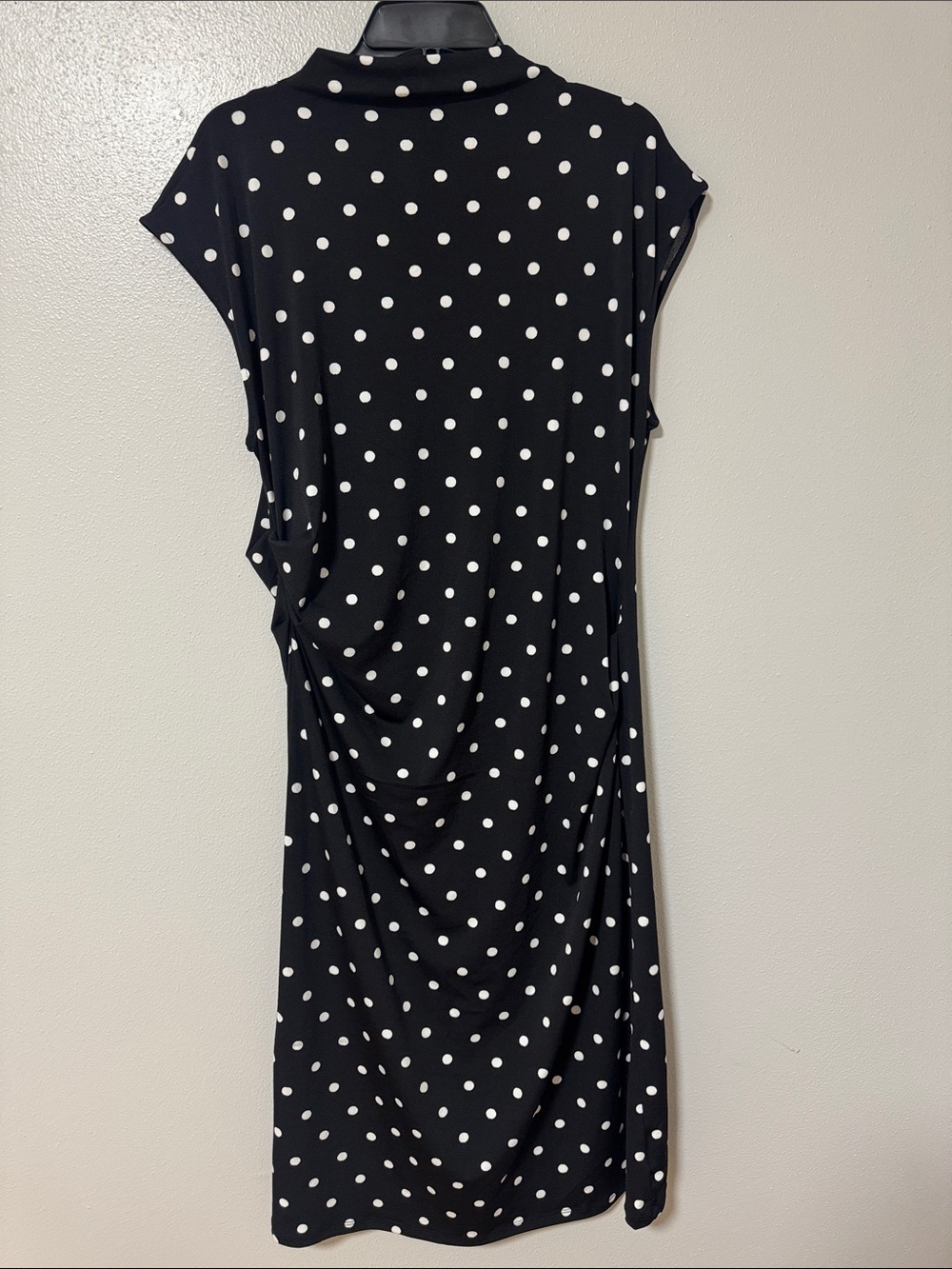 Nine West Black & White Polka Dot Midi Dress